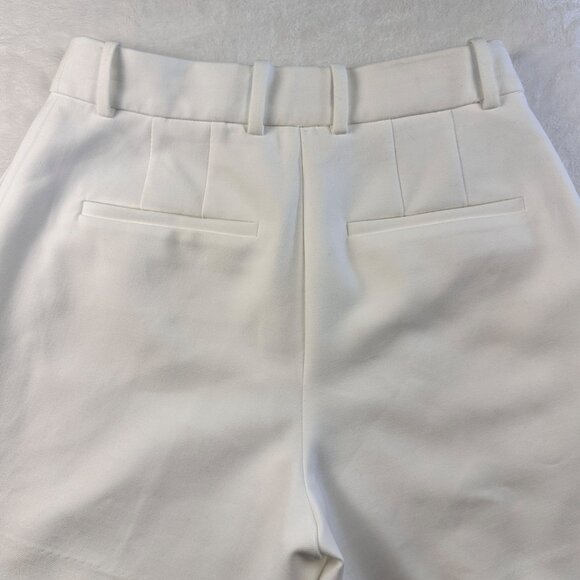 Aritzia Babaton Womens Pleated Short Sz 0 Ivory Tailored High-rise OldMoney - Picture 10 of 13